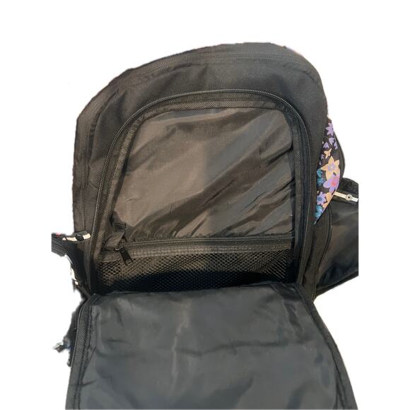 EastSport Black Flower Backpack with Computer Sleeve - Picture 3 of 4